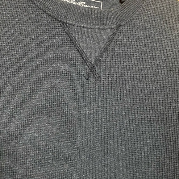 Eddie Bauer Long Sleeve Thermal Crewneck, Dark Grey - Picture 4 of 5